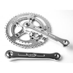 Velo Orange Grand Cru Drillium 110 Fluted Double Crankset, 34x48t