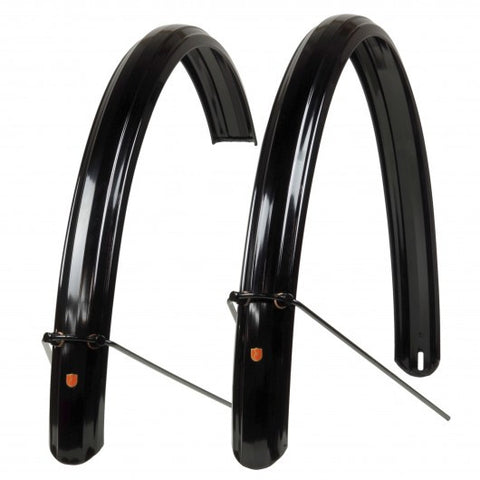 Velo Orange Zeppelin Alloy Mudguard set 650B x 52mm wide Noir Black