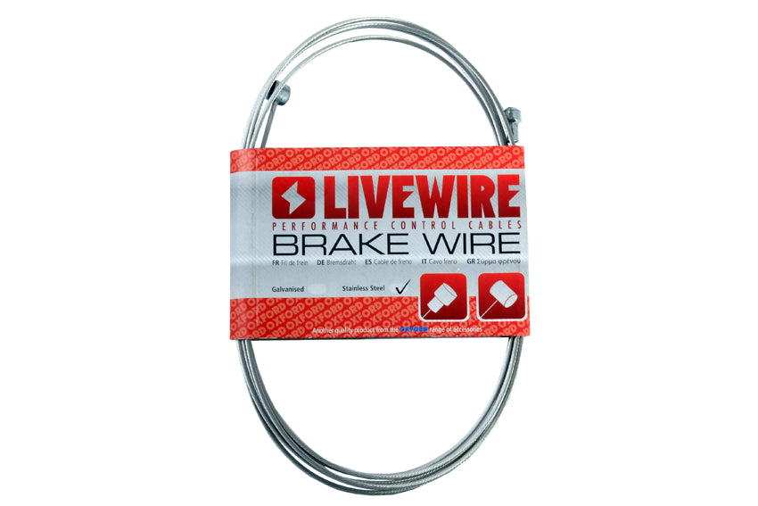 Livewire Stainless Steel Brake Cable Inner 1.8metres x 1.5mm Pear Nipple
