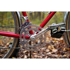 Velo Orange Grand Cru Drillium 110 Fluted Double Crankset, 34x48t