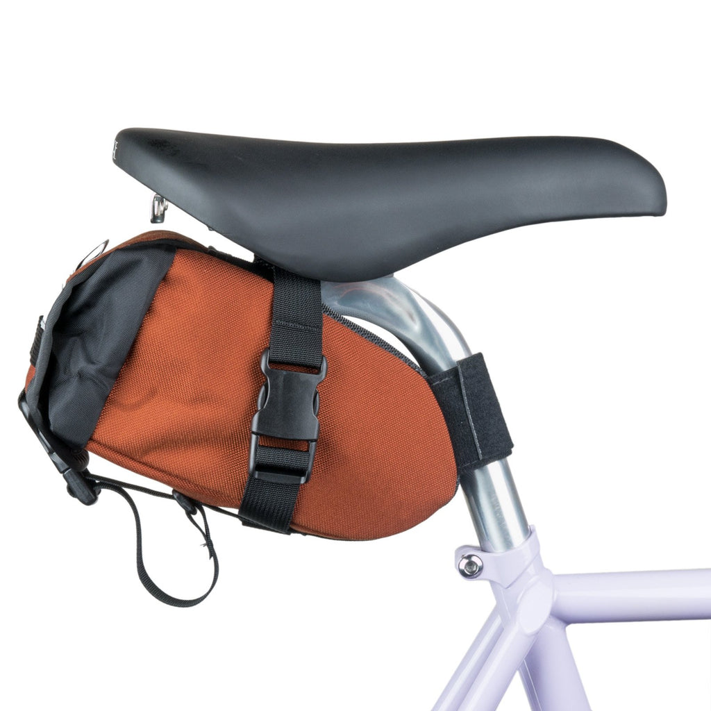 Orange saddle top bags